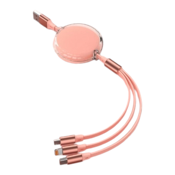 Fast Charging Cable, 4 in 1 Retractable USB C Cable, 100W Retractable