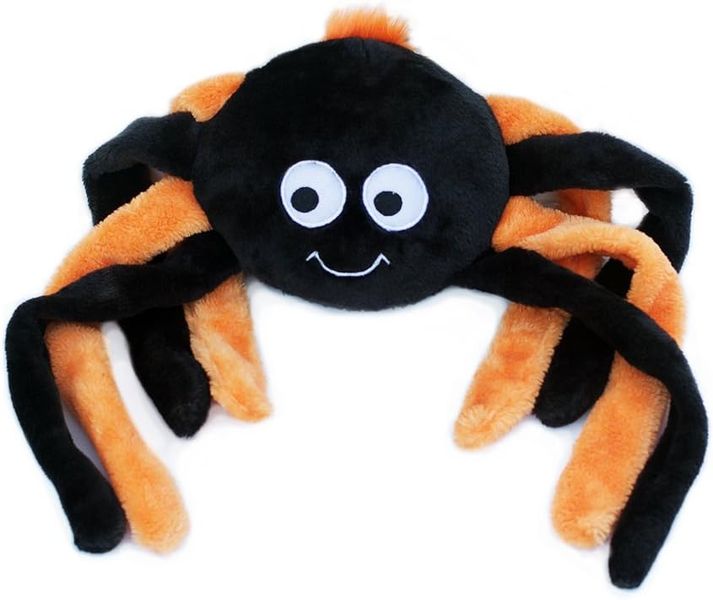 ZippyPaws Grunterz Spider Dog Toy With Grunting Sound &amp; Crinkly Legs