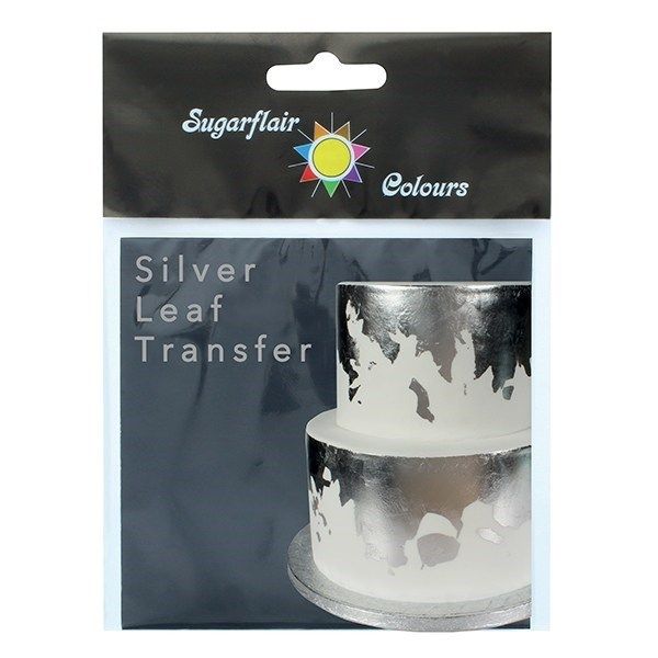 Sugarflair Silver Leaf Transfer Sheet E174 Edible Cake Icing Decoration