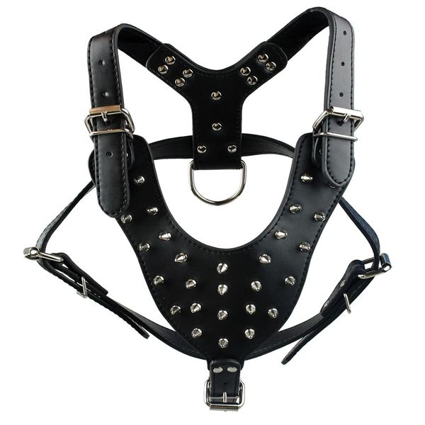 Studded Leather Dog Harness Spiked Bull Dog Boerboel Mastiff Punk Style