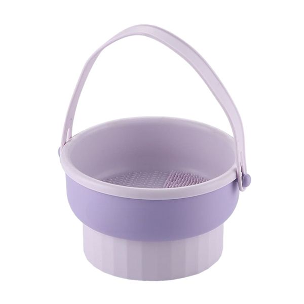2 in 1 Silicone Makeup Brush Cleaner Bucket Hanging Brush Tool Cleaner