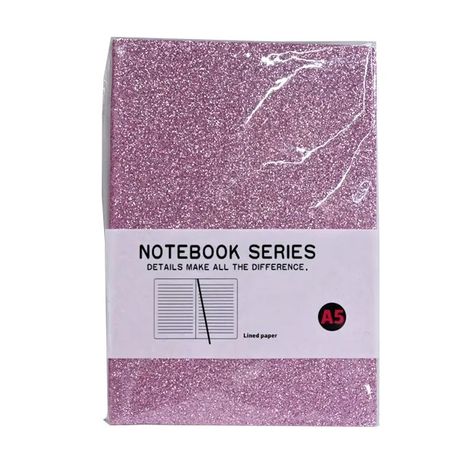 Pink Glitter A5 Lined Pages Notebook W/ Hardcover Image