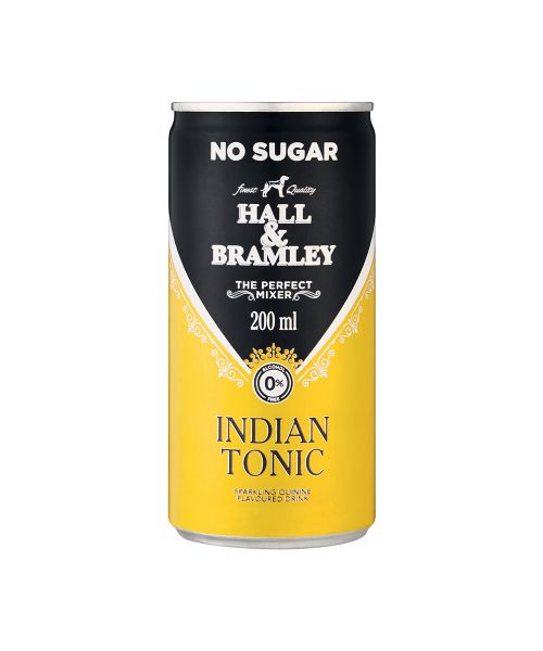 Hall &amp; Bram No Sugar Tonic Water Can 200ml x 24