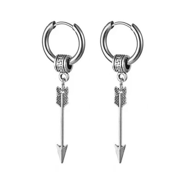 ER-0723, Stainless Steel Arrow Earrings