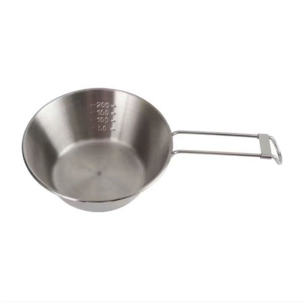 Outdoor camping stainless steel share bowl with handle -4Pack