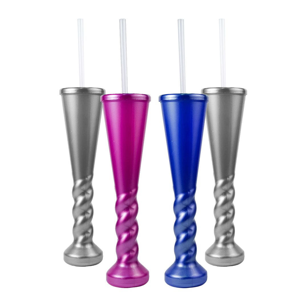 LUMOSS Swirl Yard Glass 450ml 4PK Metallic Colours Buy Online in