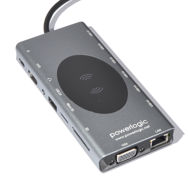 USB-C Multi-Function Docking Station (15-in-1 Hub with Wireless Charger)