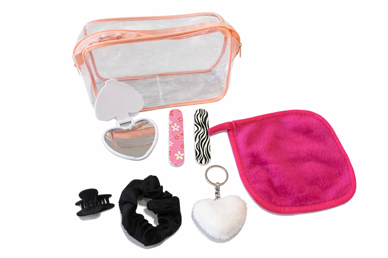 Mini Makeup Removal Cloth in Toiletry Bag with accessories Gift Set