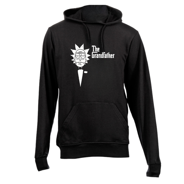 Black Brushed Cotton Hoodie - Rick and Morty The Grandfather