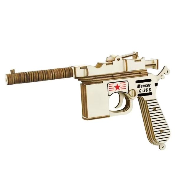 Toddlers Creative 3D Wooden Puzzle STEM Mauser Gun Play Set