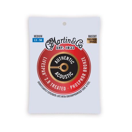 CF Martin MA550T Authentic Lifespan 2.0 13-56 Acoustic Guitar Strings Image