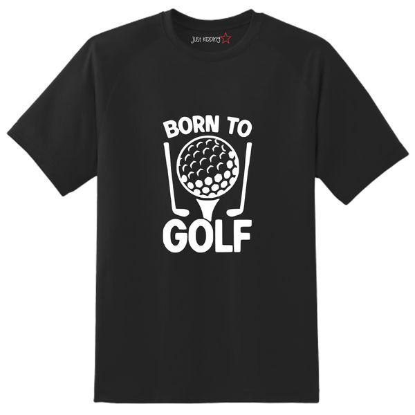 Just Kidding Girls "Born To Golf" Short Sleeve Tshirt Black
