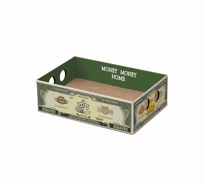 Cat Scratcher Box with Cat Scratching Board- Dollar Kitten