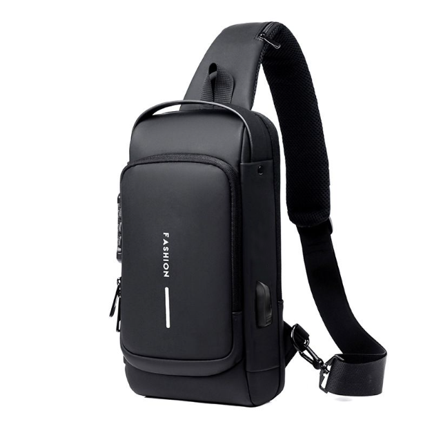 Anti-Theft Lock Sling Chest Bag Shoulder Crossbody With USB Port | Shop ...