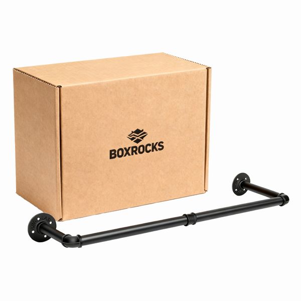 Black Industrial Pipe Clothes Bar Rack 92cm Clothes Bar Rack