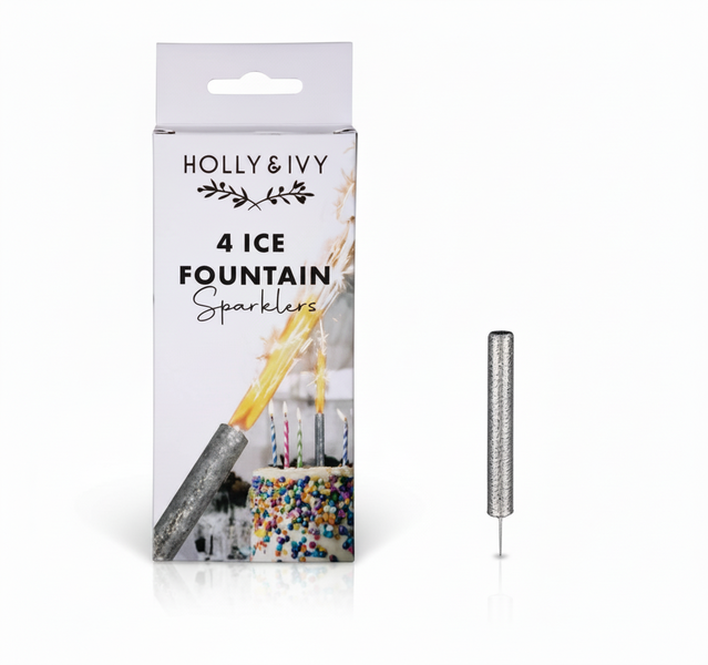 Sparkling Ice Fountain Birthday Candle - Colorful 4 Piece Set