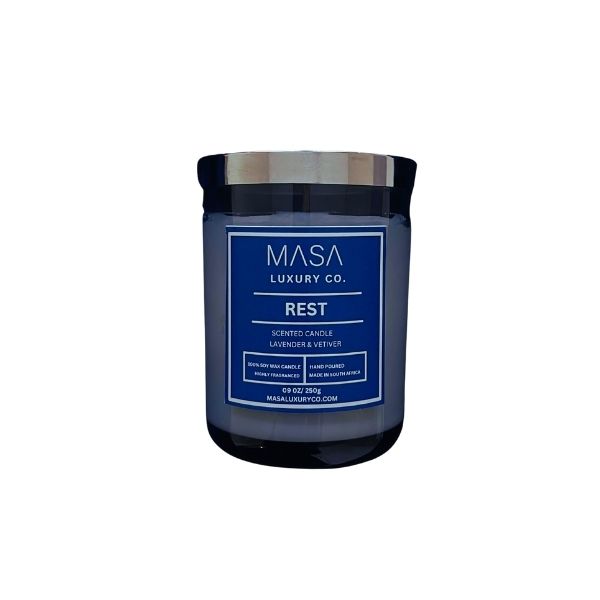 MASA Luxury Co Rest - Lavender &amp; Vetiver Candle