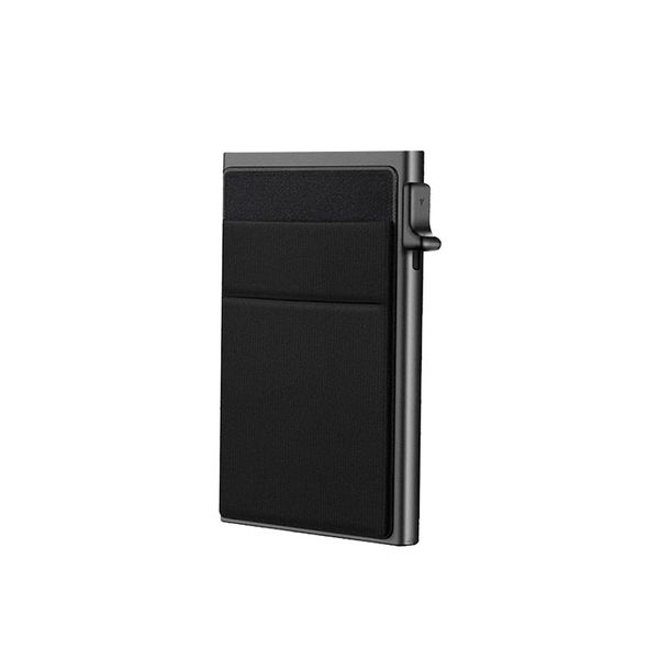 Men's New Aluminum Alloy RFID Side Push Card Box Bank Card Holder