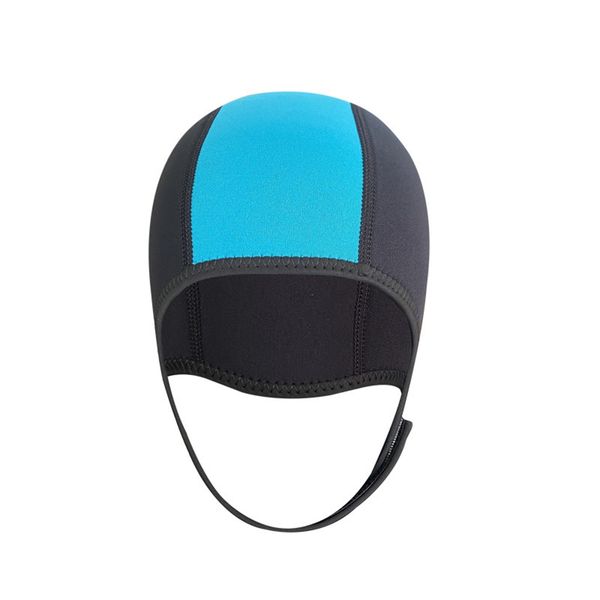 Thermal Swimming Cap,Neoprene Diving Hood Thermal Wetsuit Cap,Blue