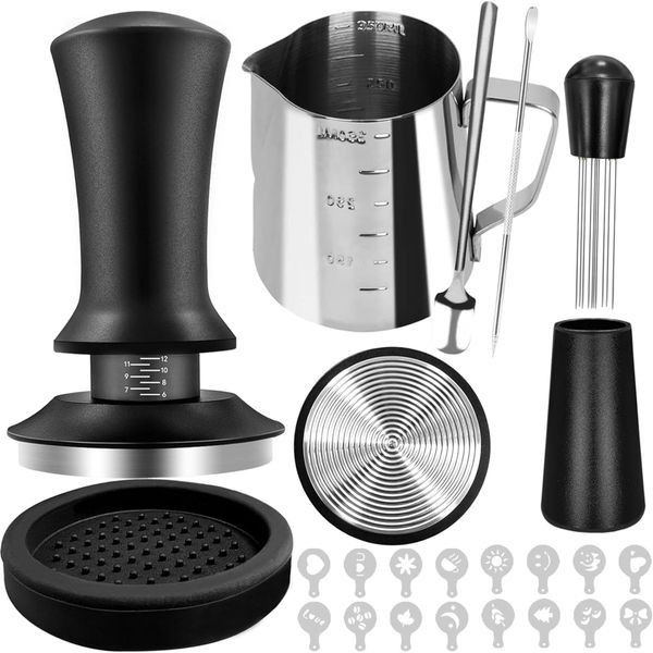 22Pcs Coffee Tamper Set Espresso Hand Tamper Art Set Espresso Accessories