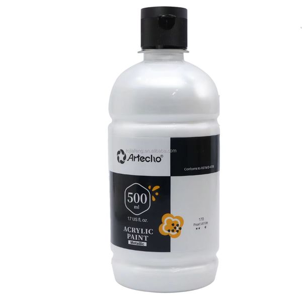 Artecho Acrylic Metallic Paint Pearl White - 500ml