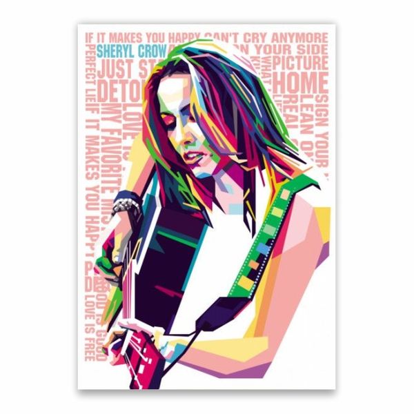 Sheryl Crow Pop Art Music Poster - A1