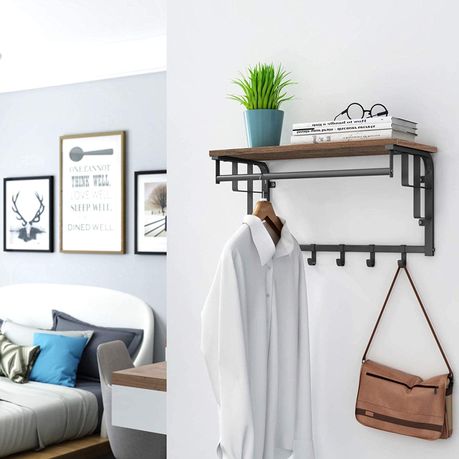Wall Mounted Coat Rack With Hooks, Antique White Wall Mounted Coat Racks
