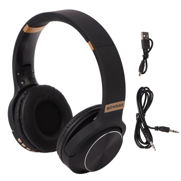 Foldable Bluetooth Headset Noise Canceling Stereo Wireless Headphones Black