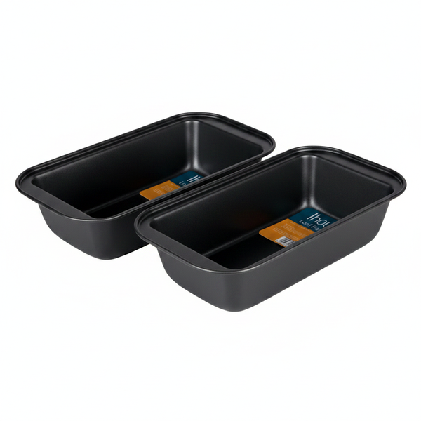 Hillhouse Non-Stick Loaf Pan 21x10x5.5cm for Baking Bread and - 2 Pack