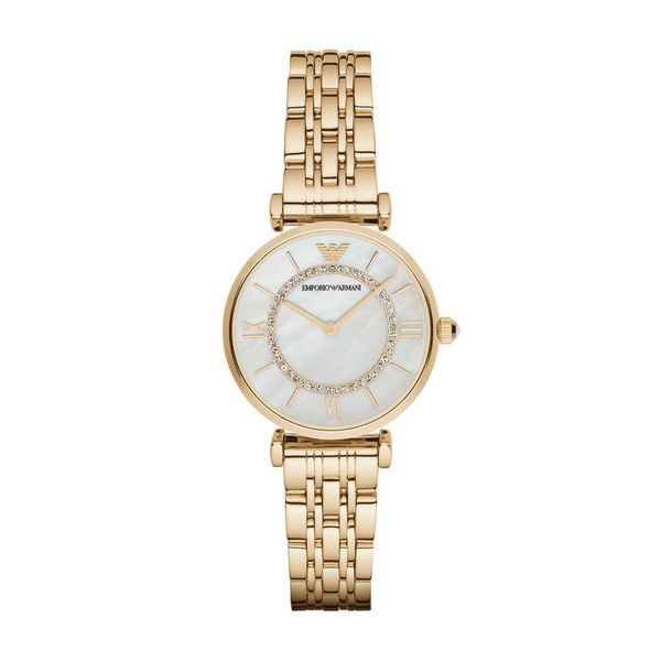 Armani Gianni Tbar Womens Gold Stainless Steel Watch-AR1907