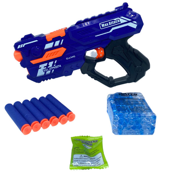 Purple Super Shoot Water Bullet Gun Series 2 in 1 Toy for Kids