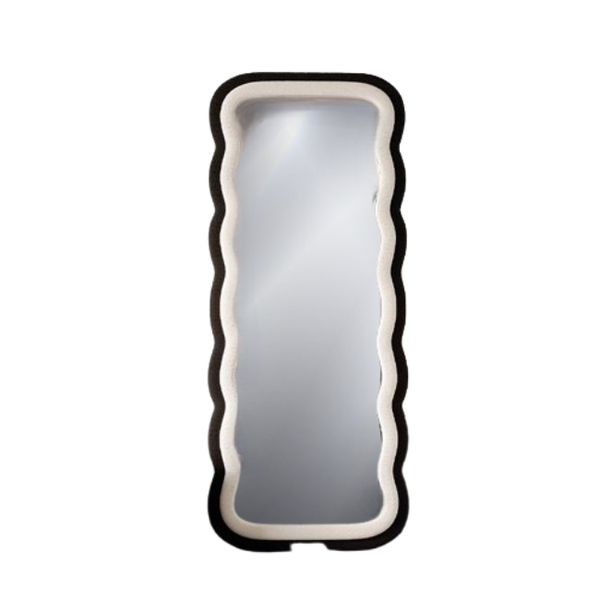 Modern Floor Mirror with Wavy Frame - Full-Length