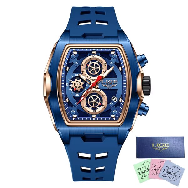 Lige - Men's Luxury Chronograph Silicone Strap S image