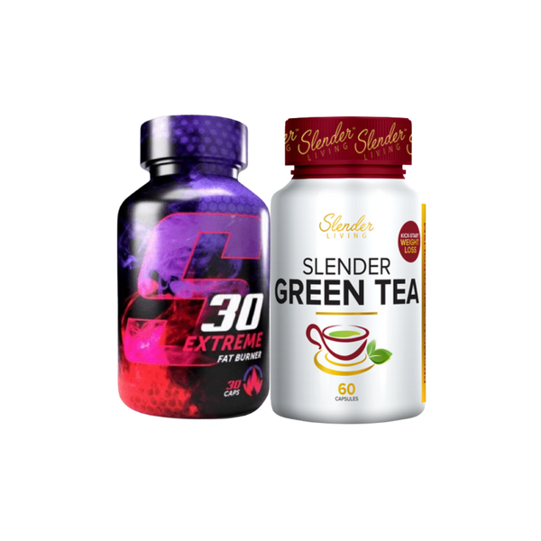S30 Extreme Fat Burner + Green Tea Capsules | Weight Loss Combo Pack