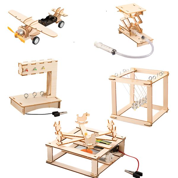 5in1 Kids School Science Projects - Hydraulic Lifter, Traffic Lights