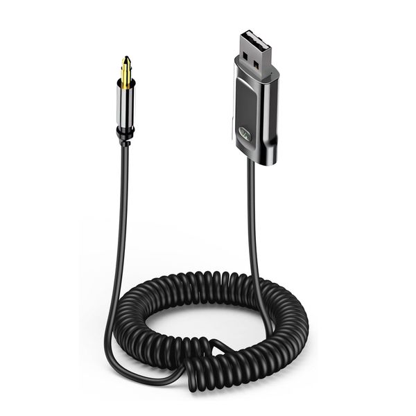 Fudisenn Car Bluetooth 5.2 Receiver - 3.5mm Aux Audio Adapter Hands-Free