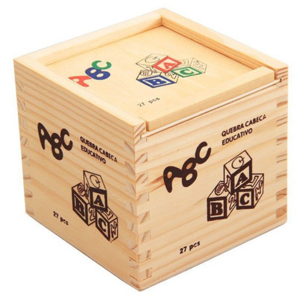 ABC Wooden Alphabet Blocks - 27 Piece