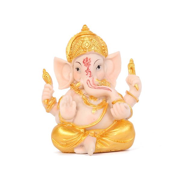 Haidianzi Gold Lord Ganesha Buddha Statue Elephant God Sculptures