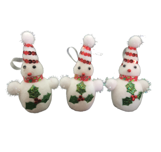 Christmas Hanging Snowman Pack of 3 - J03