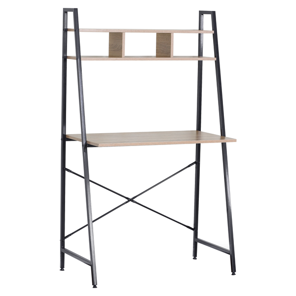 Everfurn Vesa Office Desk (Computer Desk) - Oak &amp; Black