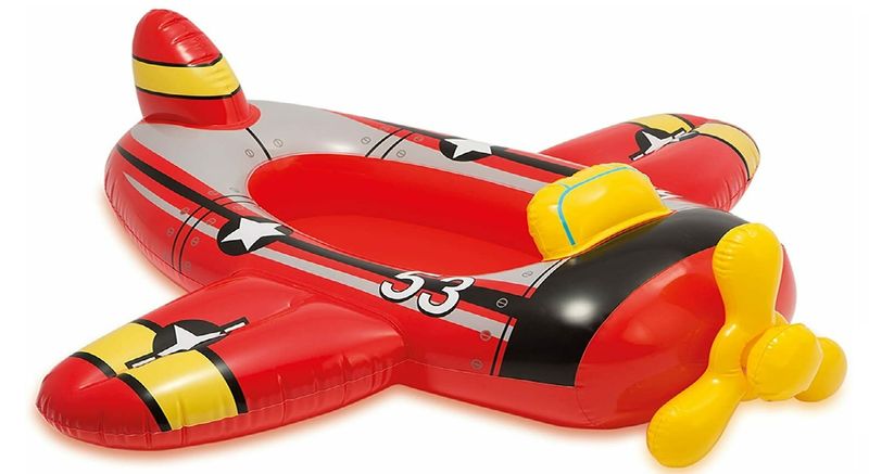Red Airplane Swimming Pool Inflatable Water Toys Kids