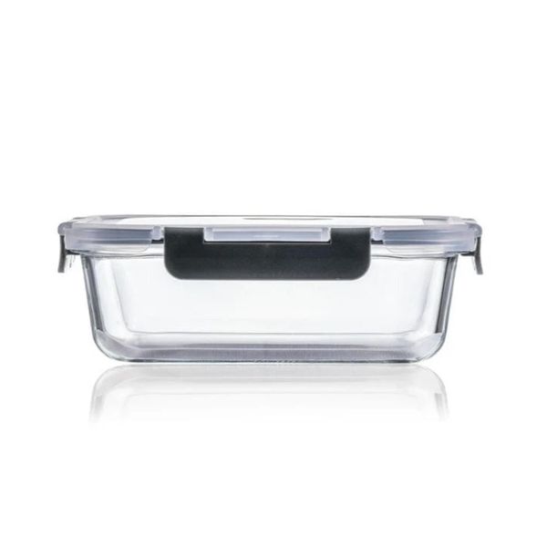 Storage Box 1000ml Rectangular Glass with Lid