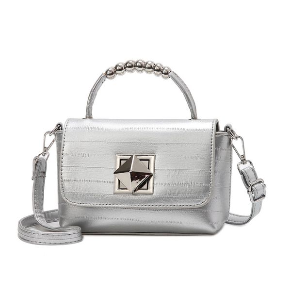 Design sense silver Crossbody bag