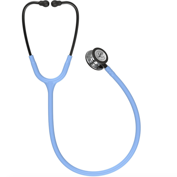 Littmann Classic III Stethoscope: Mirror &amp; Ceil Blue - Smoke Stem