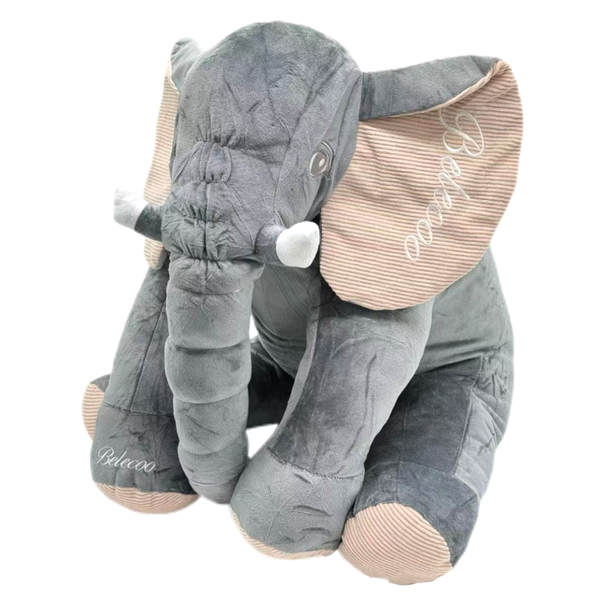 Belecoo Elephant Baby Pillow - Light Grey (Size: Large)