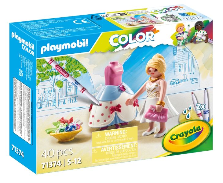 Playmobil Color Crayola - Fashion Show Designer Playset - 40 Piece