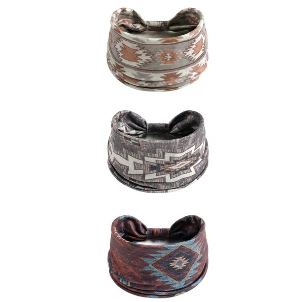 3 Pcs Bohemian Style Headband, Elastic, for Sport/Yoga/Workout