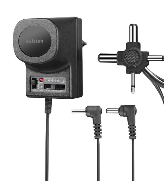Astrum 6W Universal AC-DC Adapter 0.5A 1.5V - 12V selector - AD050
