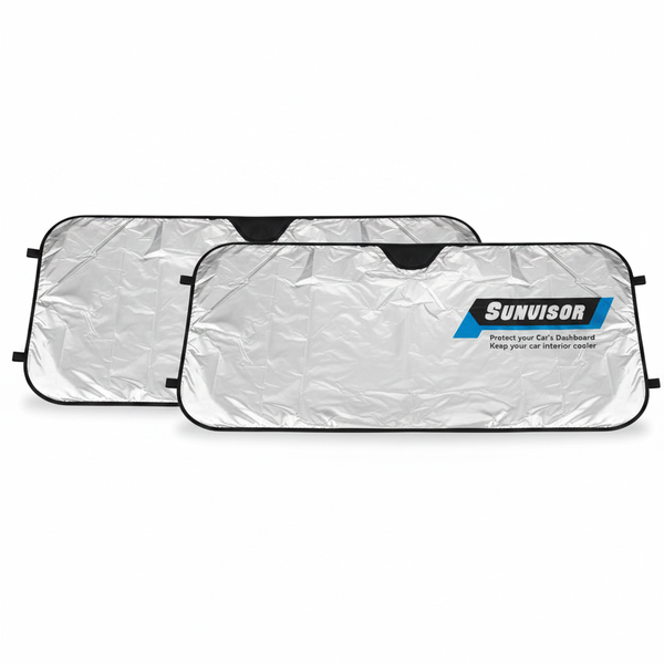 Car Sun Shield 114x66 cm Foldable Reflective UV Protection - 2 Pack