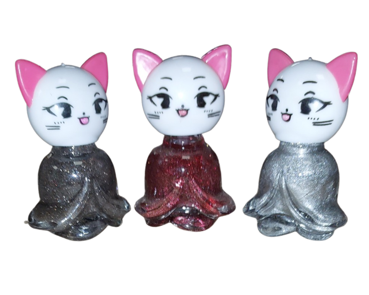 Cute Kitty Nail Polish with Glitter Combo 3.2